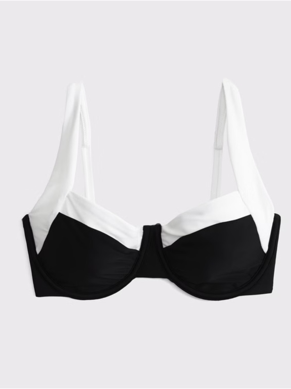 Abercrombie & Fitch Black and White Underwire Bikini Top